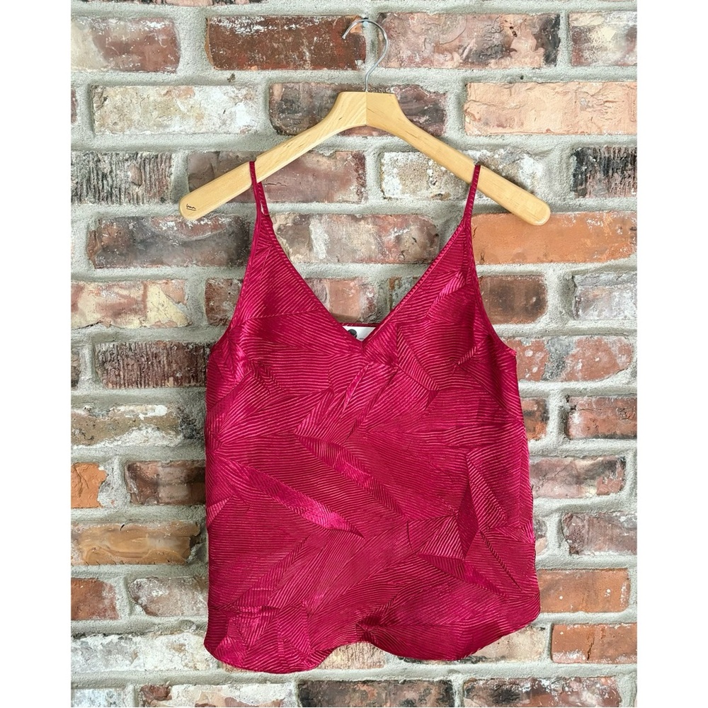 Anthropologie Floreat Pink Textured Crinkle Cami Tank Top, S